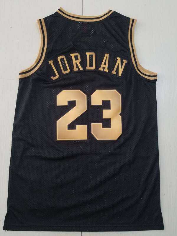 Chicago Bulls 1997/98 JORDAN #23 Black Gold Classics Basketball Jersey (Stitched)