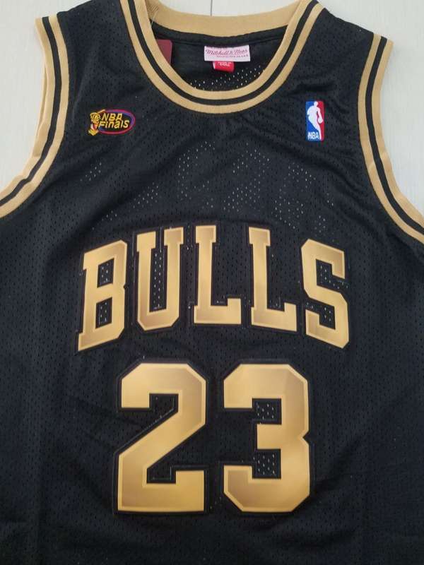 Chicago Bulls 1997/98 JORDAN #23 Black Gold Classics Basketball Jersey (Stitched)