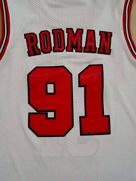 Chicago Bulls 1997/98 RODMAN #91 White Classics Basketball Jersey (Stitched)