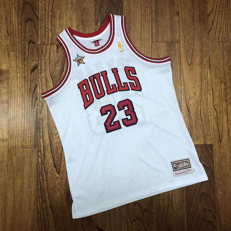 Chicago Bulls 1997 JORDAN #23 White All Star Classics Basketball Jersey (Closely Stitched)