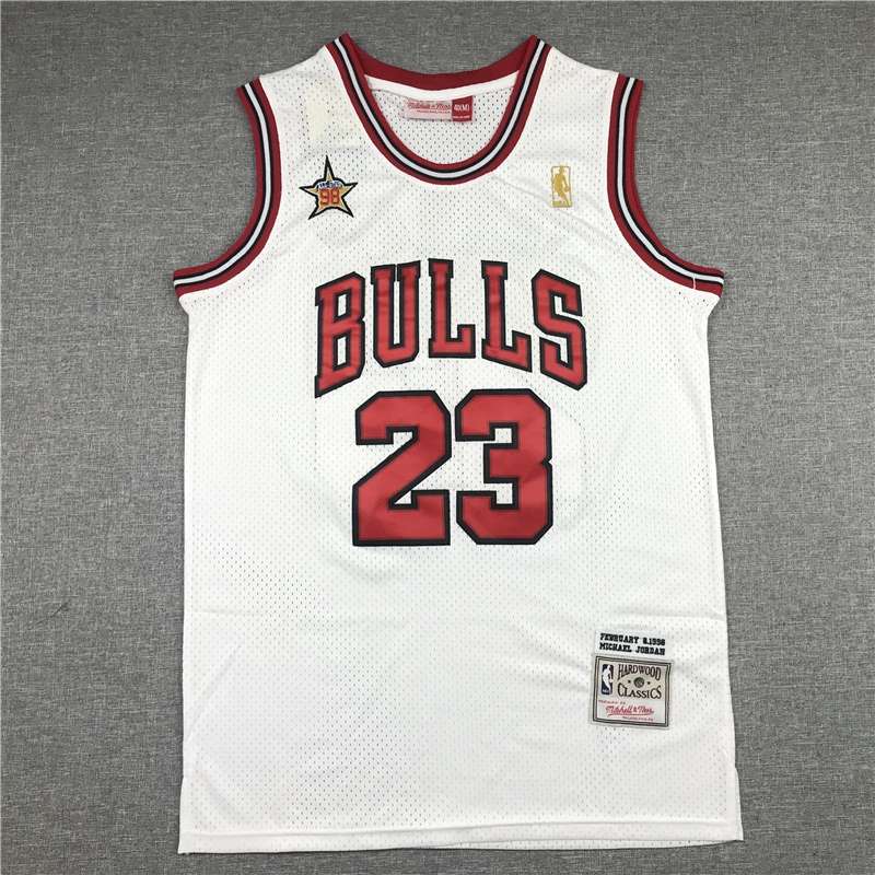 Chicago Bulls 1998 JORDAN #23 White All Star Classics Basketball Jersey 02 (Stitched)