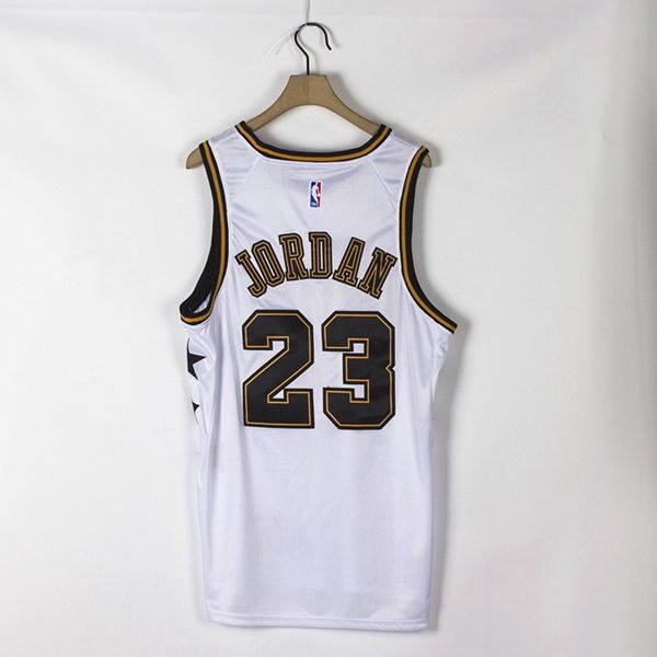 Chicago Bulls JORDAN #23 White AJ Basketball Jersey (Stitched)