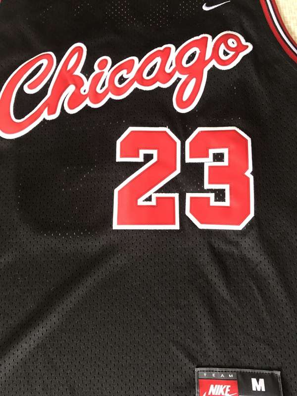 Chicago Bulls JORDAN #23 Black Classics Basketball Jersey 07 (Stitched)