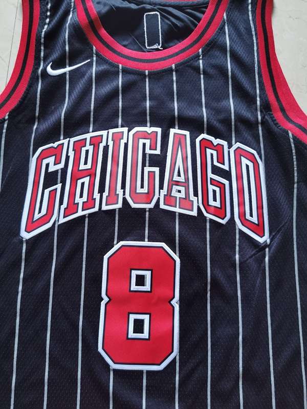 Chicago Bulls LAVINE #8 Black Classics Basketball Jersey 02 (Stitched)