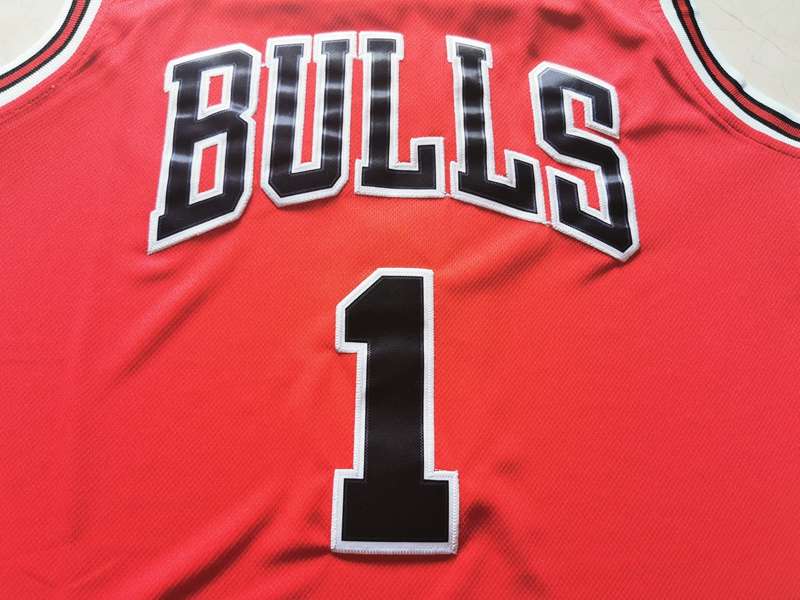 Chicago Bulls ROSE #1 Red Classics Basketball Jersey (Stitched)