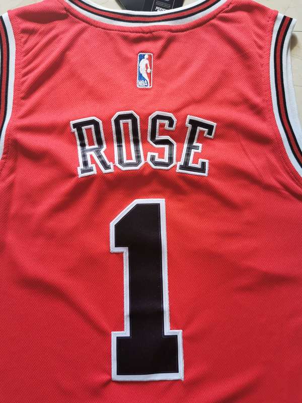 Chicago Bulls ROSE #1 Red Classics Basketball Jersey (Stitched)