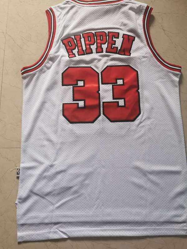 Chicago Bulls PIPPEN #33 White Classics Basketball Jersey (Stitched)