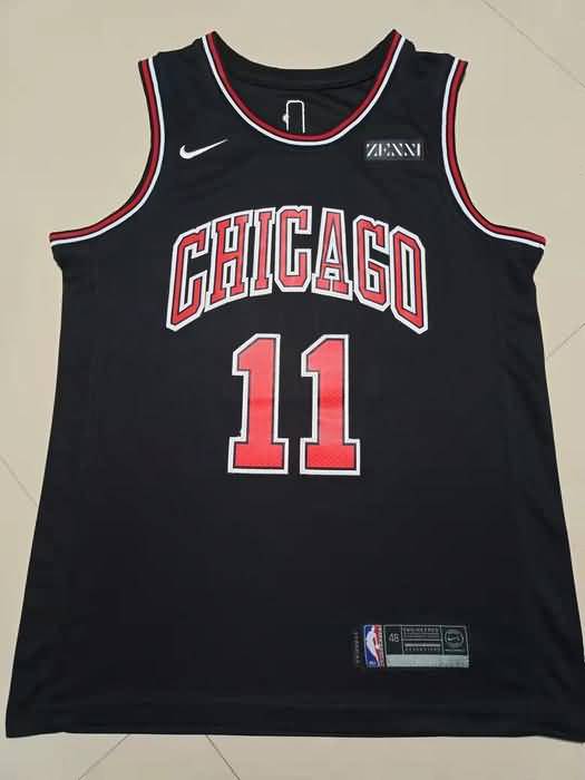 Chicago Bulls #11 DeROZAN Black Basketball Jersey (Stitched)