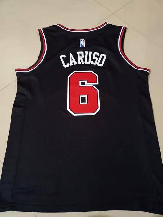 Chicago Bulls #6 CARUSO Black Basketball Jersey (Stitched)