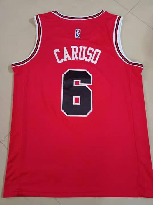 Chicago Bulls #6 CARUSO Red Basketball Jersey (Stitched)