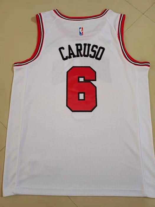 Chicago Bulls #6 CARUSO White Basketball Jersey (Stitched)