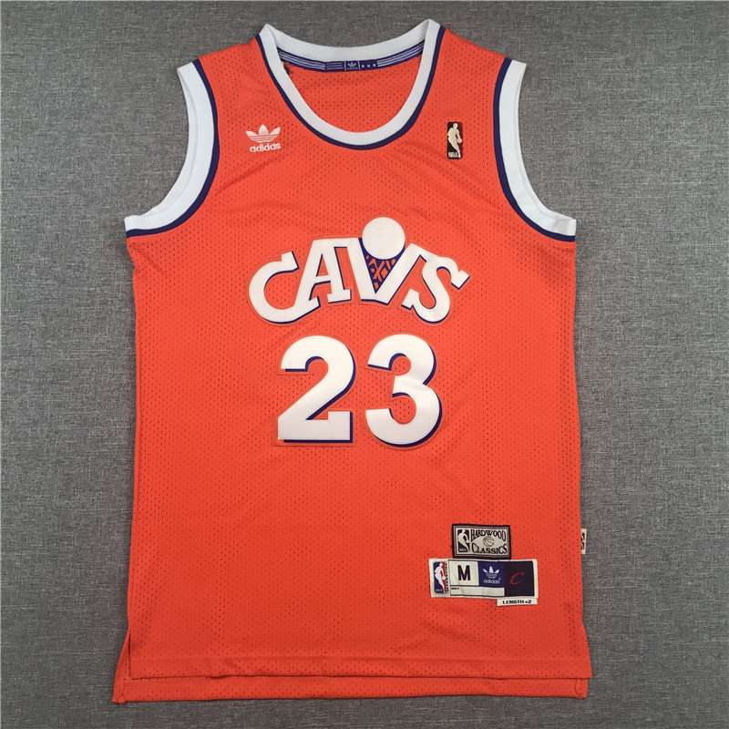 Cleveland Cavaliers JAMES #23 Orange Classics Basketball Jersey (Stitched)