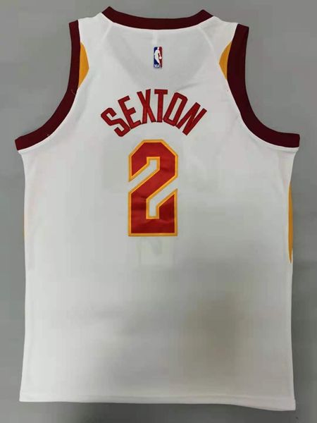 Cleveland Cavaliers SEXTON #2 White Basketball Jersey (Stitched)