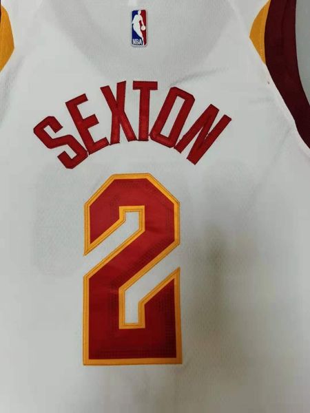 Cleveland Cavaliers SEXTON #2 White Basketball Jersey (Stitched)