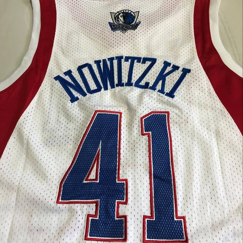 Dallas Mavericks NOWITZKI #41 White All Star Classics Basketball Jersey (Closely Stitched)