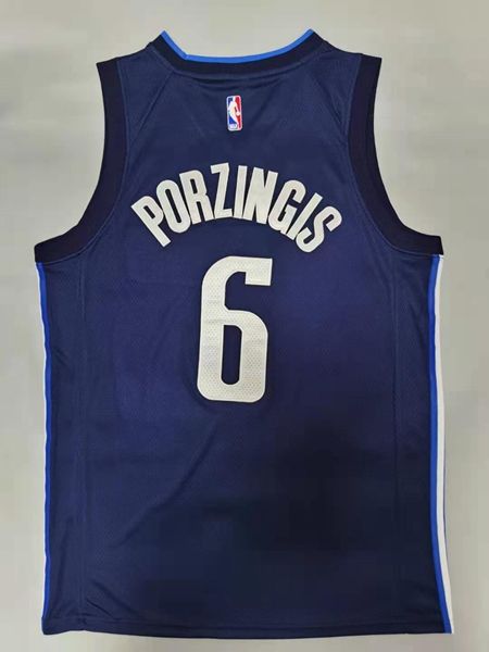 Dallas Mavericks 20/21 PORZINGIS #6 Dark Blue AJ Basketball Jersey (Stitched)