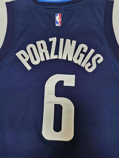 Dallas Mavericks 20/21 PORZINGIS #6 Dark Blue AJ Basketball Jersey (Stitched)