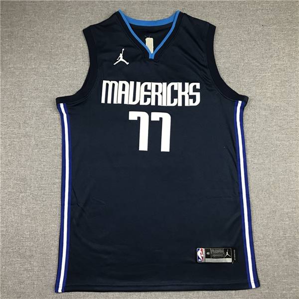 Dallas Mavericks 20/21 DONCIC #77 Dark Blue AJ Basketball Jersey (Stitched)