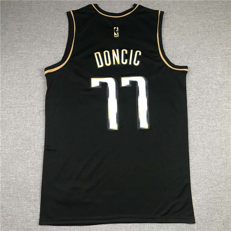 Dallas Mavericks 20/21 DONCIC #77 Black Gold Basketball Jersey (Stitched)