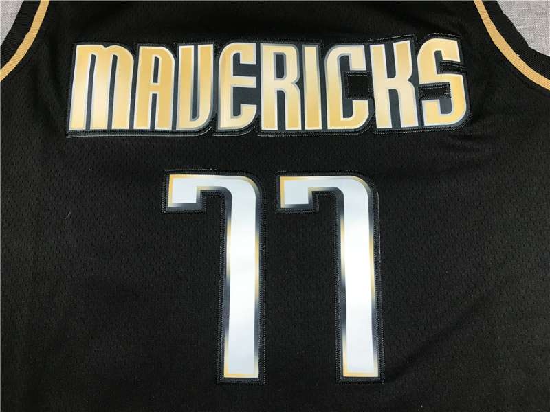 Dallas Mavericks 20/21 DONCIC #77 Black Gold Basketball Jersey (Stitched)