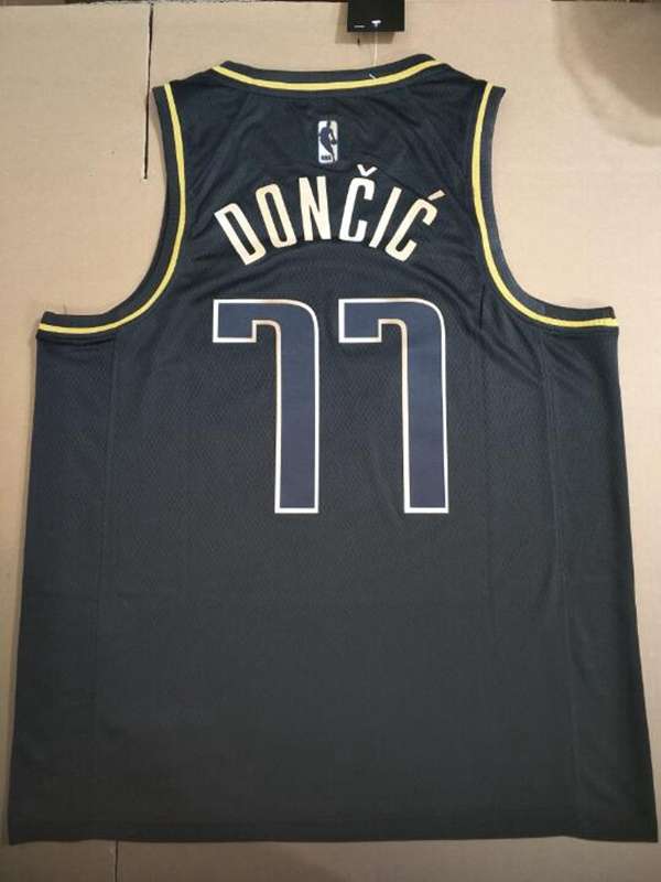 Dallas Mavericks 2020 DONCIC #77 Black Gold Basketball Jersey (Stitched)