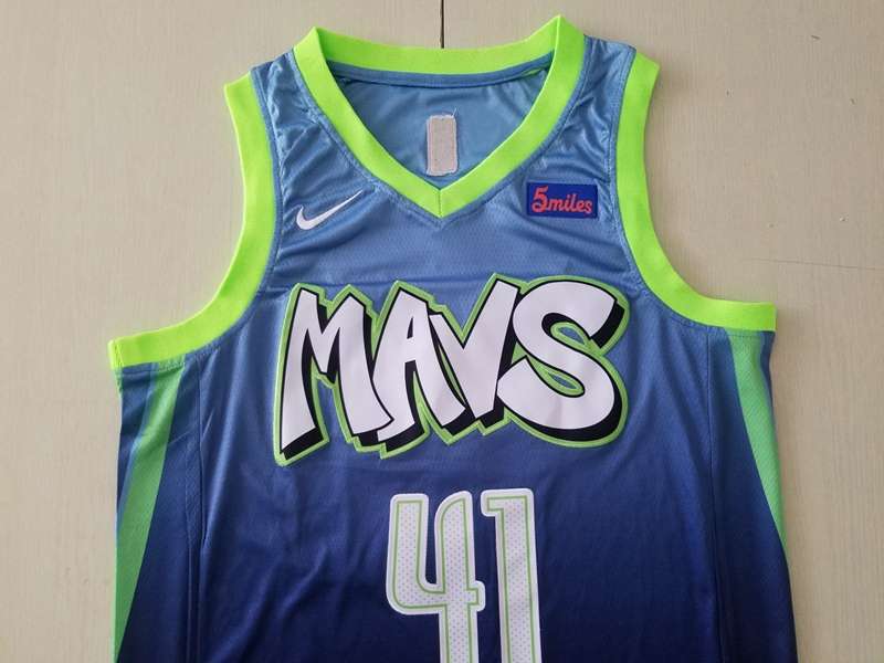 Dallas Mavericks 2020 NOWITZKI #41 Blue City Basketball Jersey (Stitched)