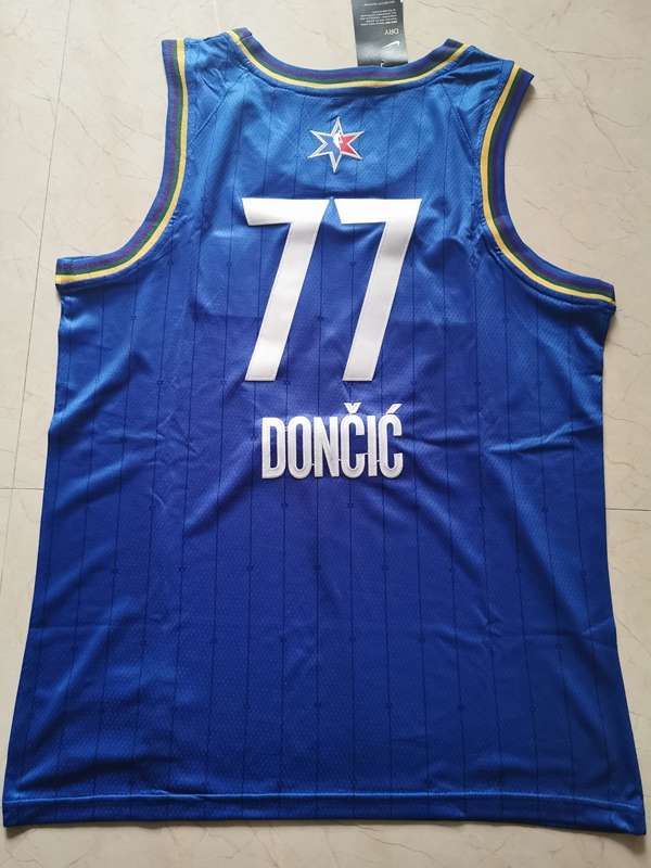 Dallas Mavericks 2020 DONCIC #77 Blue All Star Basketball Jersey (Stitched)