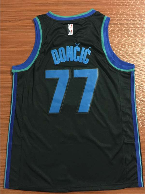 Dallas Mavericks DONCIC #77 Black City Classics Basketball Jersey (Stitched)