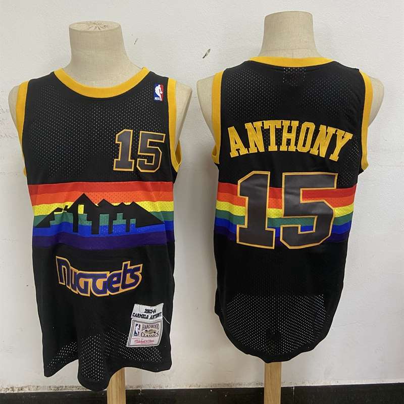 Denver Nuggets 2003/04 ANTHONY #15 Black Classics Basketball Jersey (Stitched)