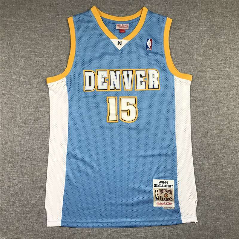 Denver Nuggets 2003/04 ANTHONY #15 Blue Classics Basketball Jersey (Stitched)