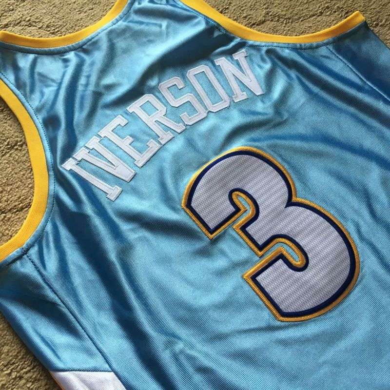 Denver Nuggets 2006/07 IVERSON #3 Light Blue Classics Basketball Jersey (Closely Stitched)