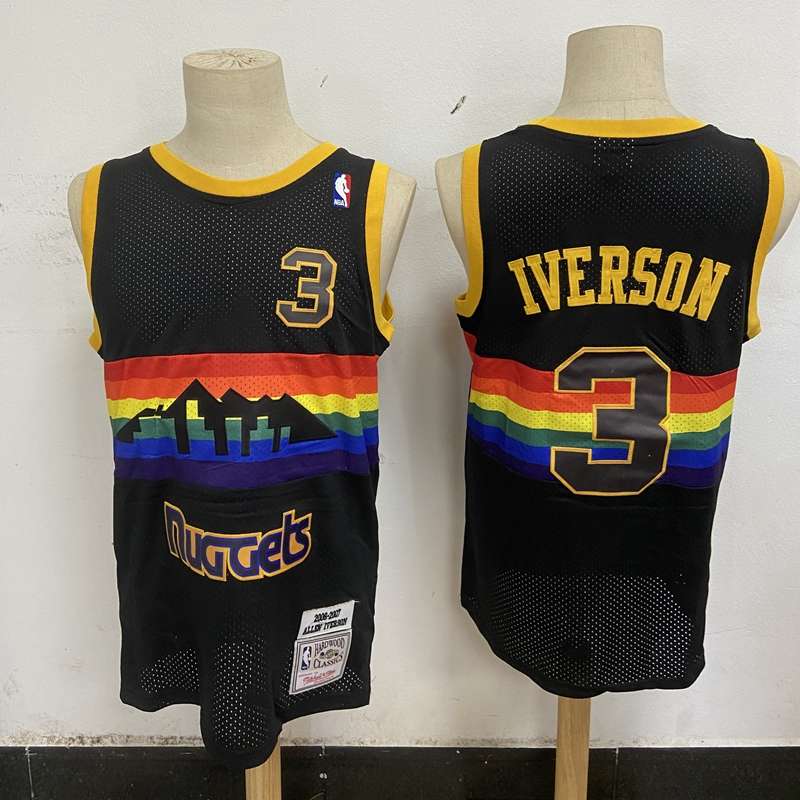 Denver Nuggets 2006/07 IVERSON #3 Black Classics Basketball Jersey (Stitched)