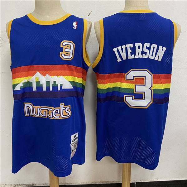 Denver Nuggets 2006/07 IVERSON #3 Blue Classics Basketball Jersey (Stitched)