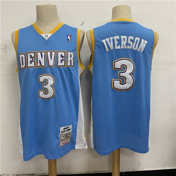 Denver Nuggets 2006/07 IVERSON #3 Light Blue Classics Basketball Jersey (Stitched)