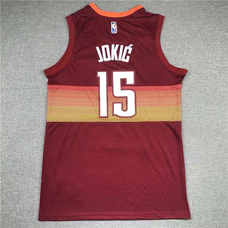 Denver Nuggets 20/21 JOKIC #15 Red City Basketball Jersey (Stitched)