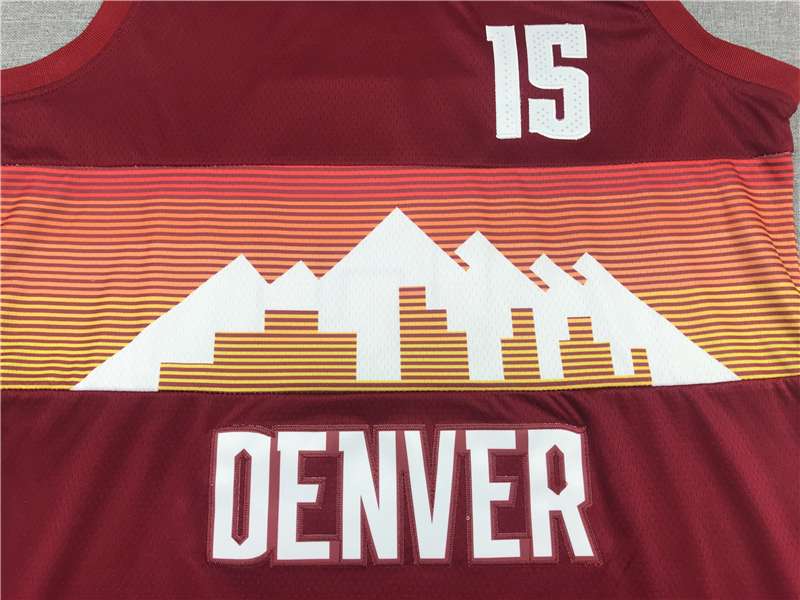 Denver Nuggets 20/21 JOKIC #15 Red City Basketball Jersey (Stitched)