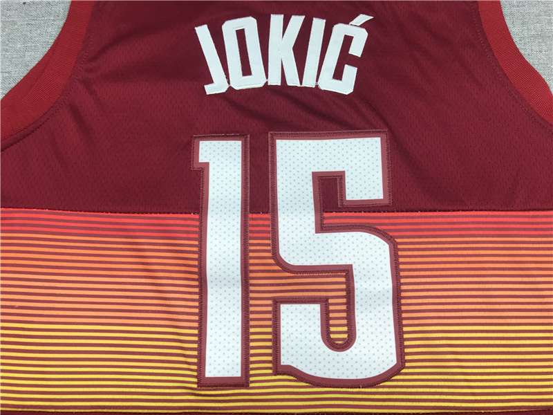 Denver Nuggets 20/21 JOKIC #15 Red City Basketball Jersey (Stitched)