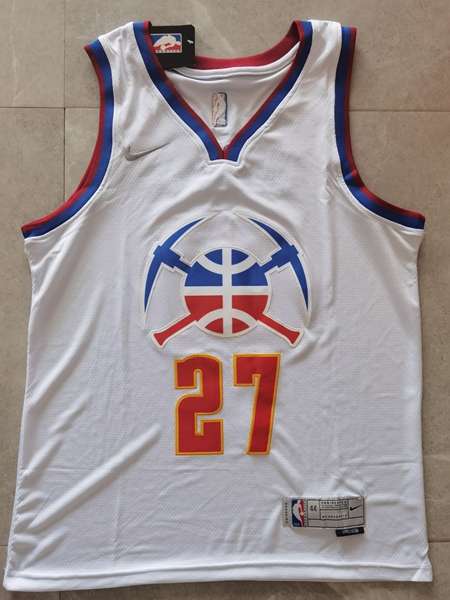 Denver Nuggets 20/21 MURRAY #27 White Basketball Jersey 02 (Stitched)