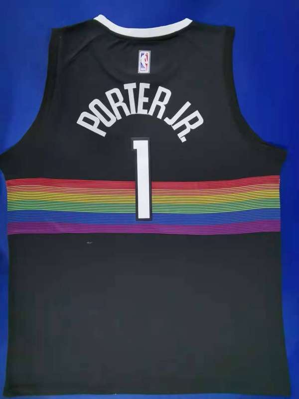 Denver Nuggets 2020 PORTERJR. #1 Black City Basketball Jersey (Stitched)