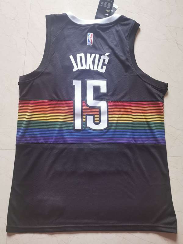 Denver Nuggets 2020 JOKIC #15 Black City Basketball Jersey (Stitched)