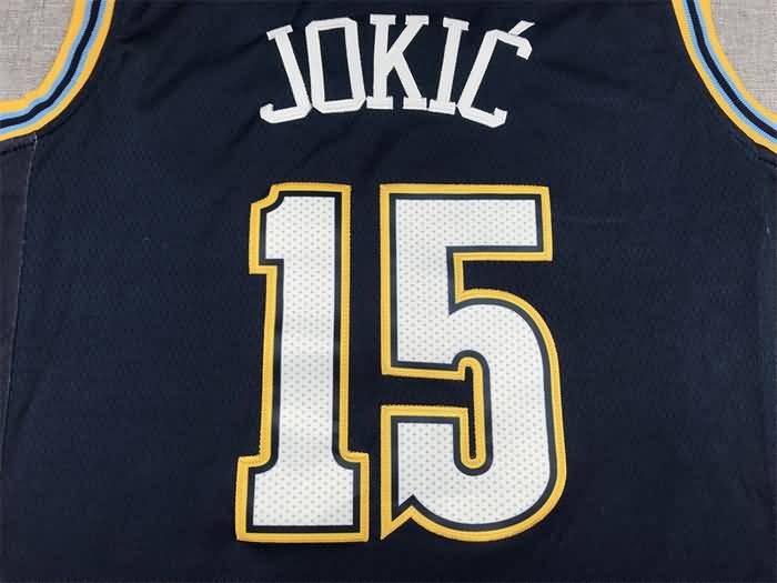 Denver Nuggets 21/22 JOKIC #15 Dark Blue City Basketball Jersey (Stitched)