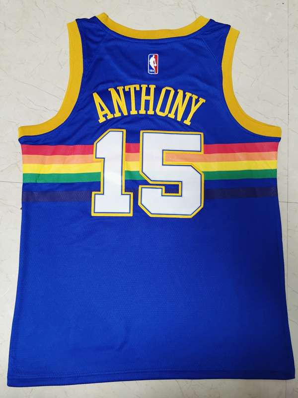 Denver Nuggets ANTHONY #15 Blue Classics Basketball Jersey (Stitched)