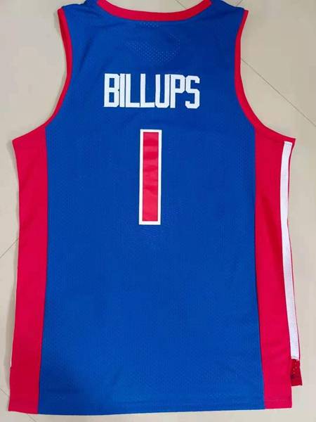 Detroit Pistons 2003/04 BILLUPS #1 Blue Classics Basketball Jersey (Stitched)