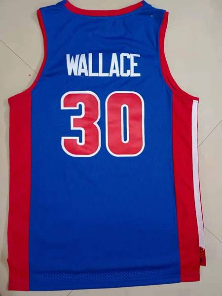 Detroit Pistons 2003/04 WALLACE #30 Blue Classics Basketball Jersey (Stitched)