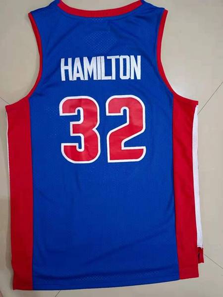 Detroit Pistons 2003/04 HAMILTON #32 Blue Classics Basketball Jersey (Stitched)