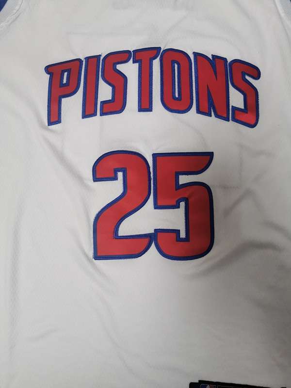 Detroit Pistons 20/21 ROSE #25 White Basketball Jersey (Stitched)