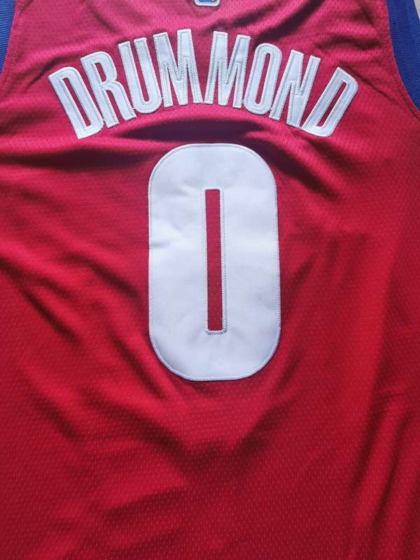 Detroit Pistons 2020 DRUMMOND #0 Red City Basketball Jersey (Stitched)