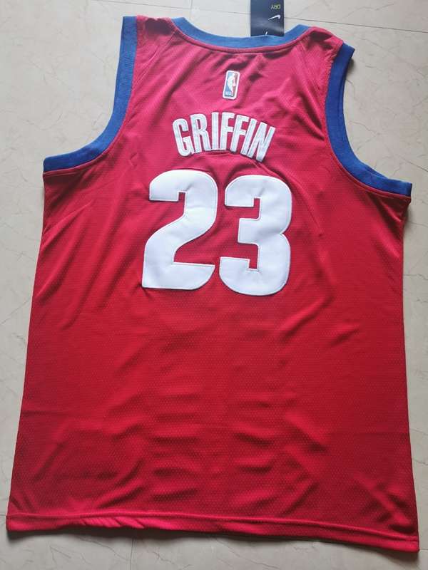 Detroit Pistons 2020 GRIFFIN #23 Red City Basketball Jersey (Stitched)