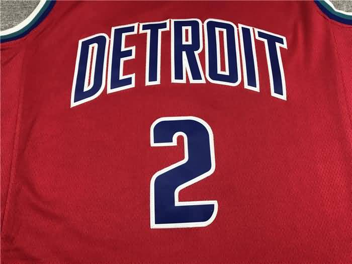 Detroit Pistons 21/22 CUNNINGHAM #2 Red City Basketball Jersey (Stitched)