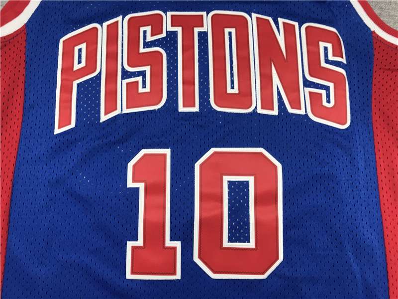 Detroit Pistons 1988/89 RODMAN #10 Blue Classics Basketball Jersey (Stitched)